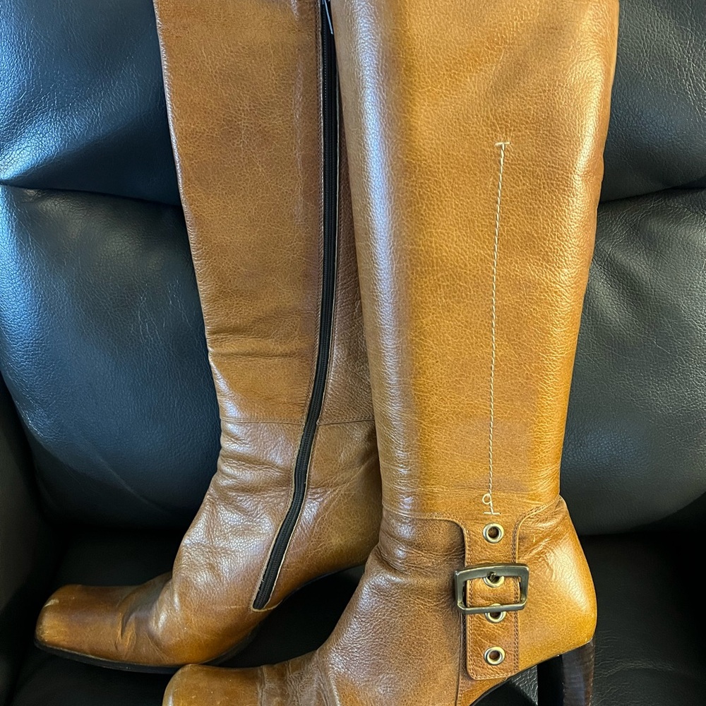 Women’s Tall Leather Boots sz9 Italian